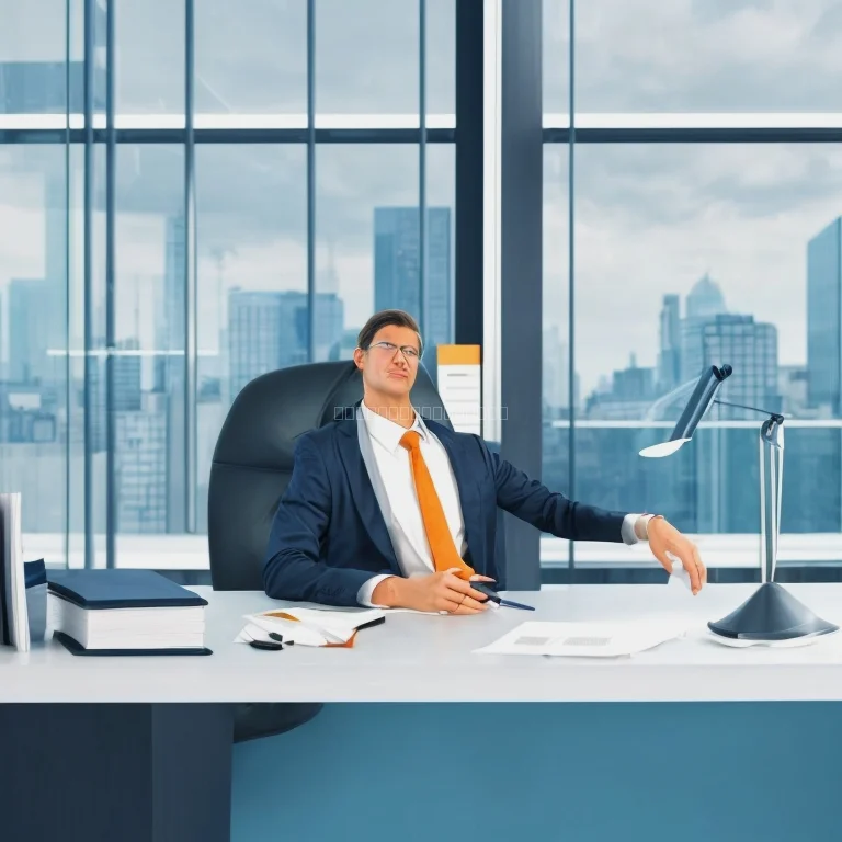 パソコンに向かう弁護士